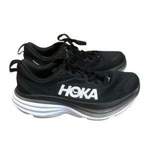 Hoka One One Bondi 8 Shoes Black White 6.5